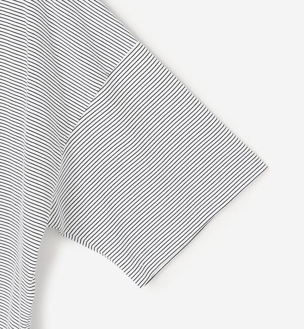 handvaerk「handvaerk | 60/2 ビッグクルーネックTシャツ STRIPE MEN」|Tシャツ・カットソー|