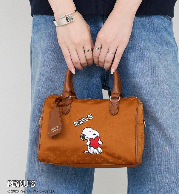  「《PEANUTS&times;russet》ナイロンジャガードミニボストンバッグ」|ボストンバッグ|