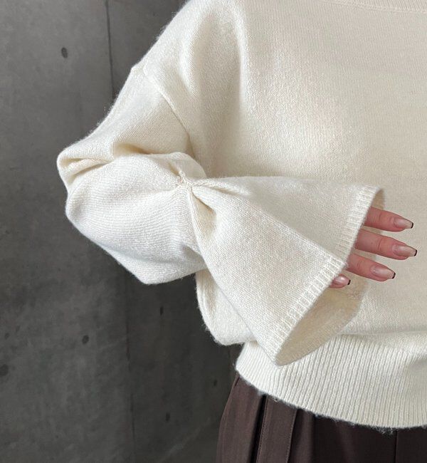  「【もちふわシリーズ】もちふわWOOLボートネックニット」|ニット・セーター|