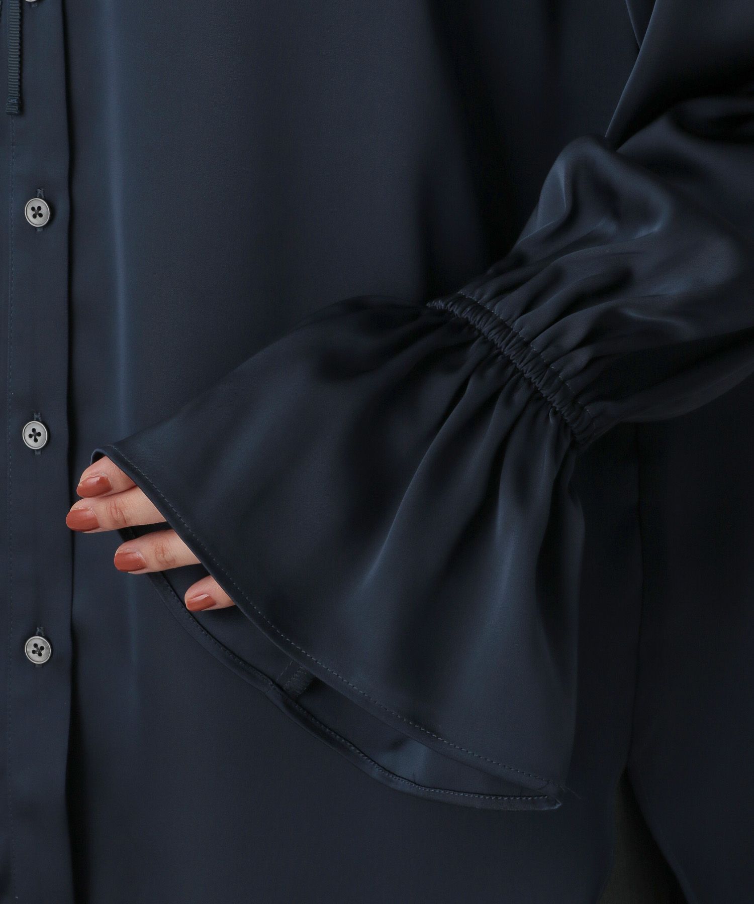 A part by 「【OUTLET】フリルネックリボンブラウス」|シャツ・ブラウス|