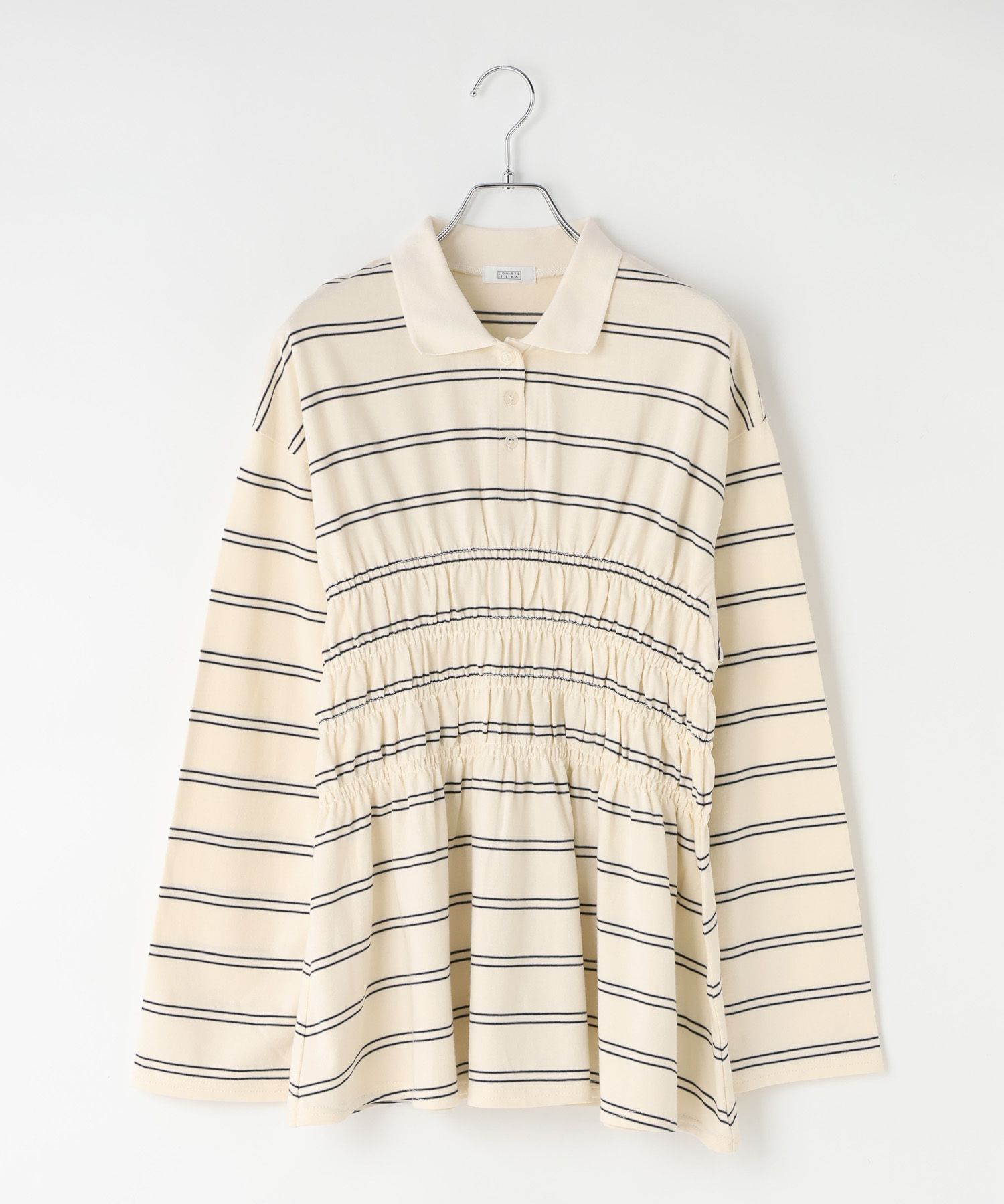 LOWRYS FARM「ギャザーポロLS」|Tシャツ・カットソー|