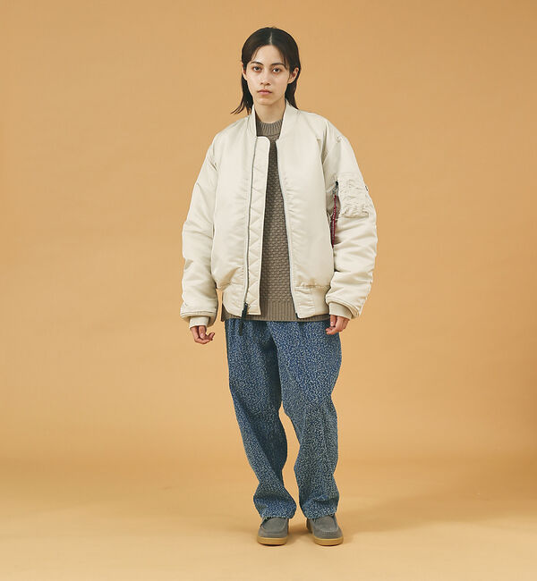 ABAHOUSE「【WEB限定】ループネップデニムワイドチノパンツ/Revo.」|デニム|