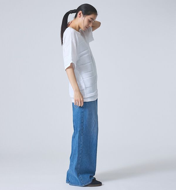 ABAHOUSE「【FORTUNA/フォルトゥナ】EcotecDryKnitボーダーT/エコテック」|ニット・セーター|