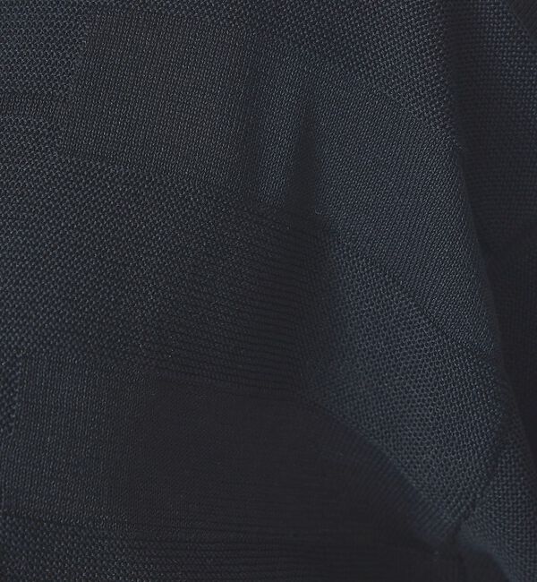 ABAHOUSE「【FORTUNA/フォルトゥナ】EcotecDryKnitボーダーT/エコテック」|ニット・セーター|ブラック
