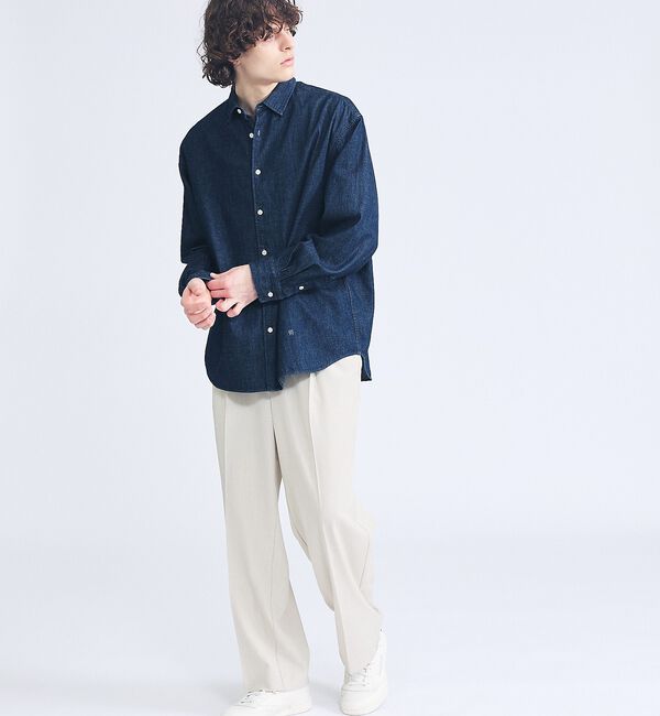 ABAHOUSE「【セットアップ対応】デニムライクツイル ワイド イージーパンツ / ベージュ」|その他|