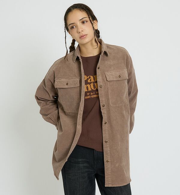 Rouge vif「【Healthy denim / ヘルシーデニム】Almond/コーデュロイ/オ」|シャツ・ブラウス|