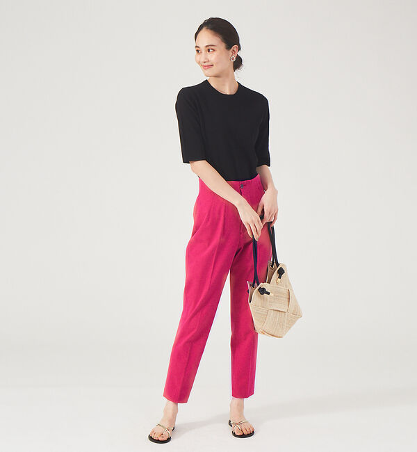 qualite「《セットアップ対応》2WAYストレッチハイウエストテーパードパンツ」|その他|