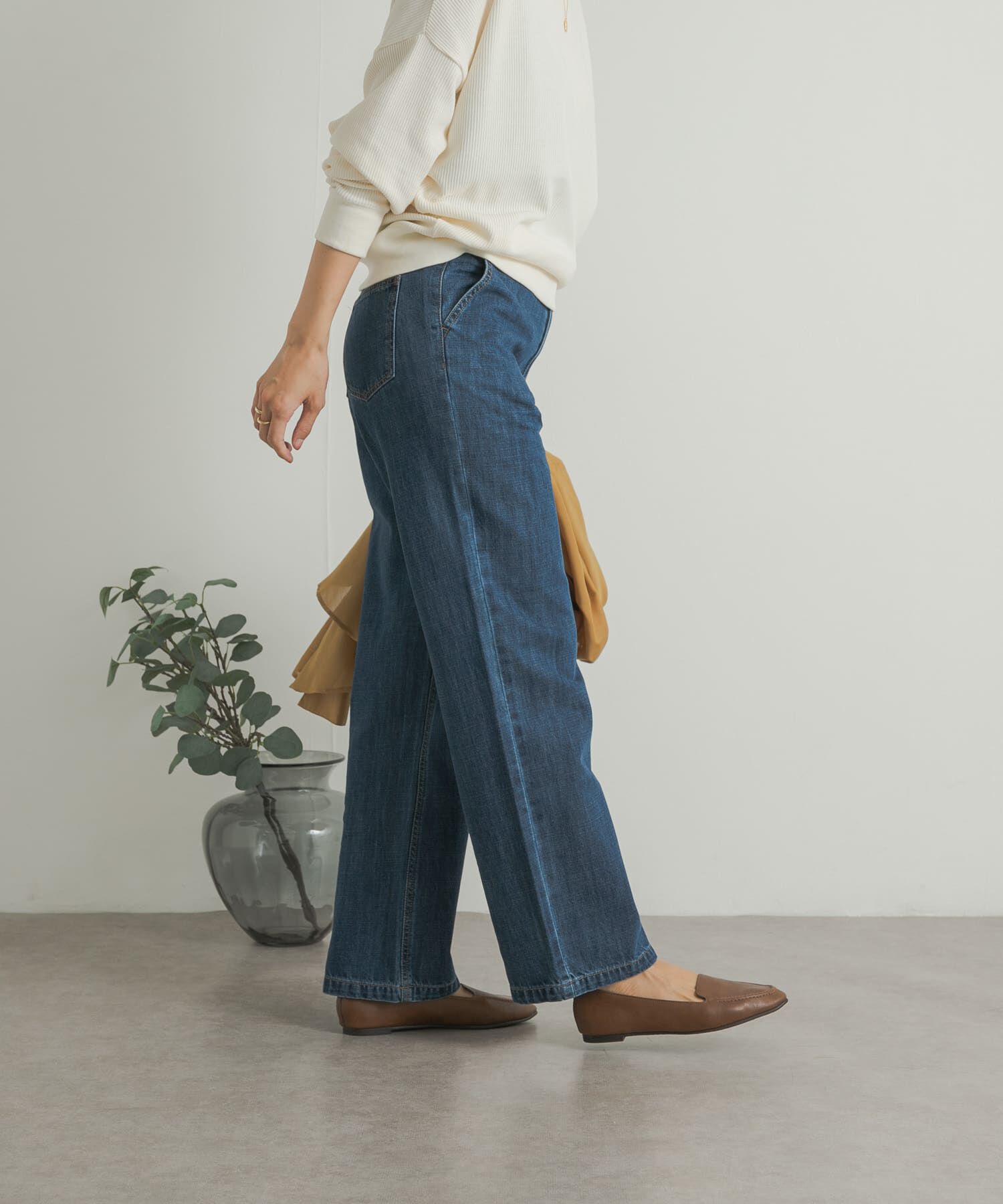 URBAN RESEARCH DOORS「デニムワイドパンツ」|デニム|