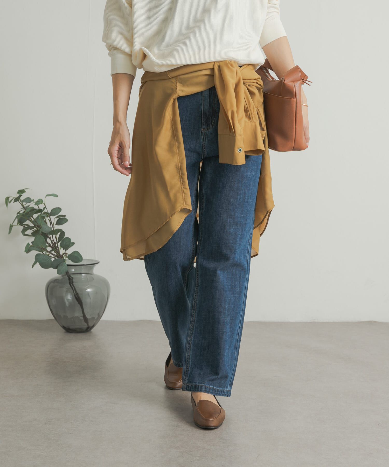 URBAN RESEARCH DOORS「デニムワイドパンツ」|デニム|