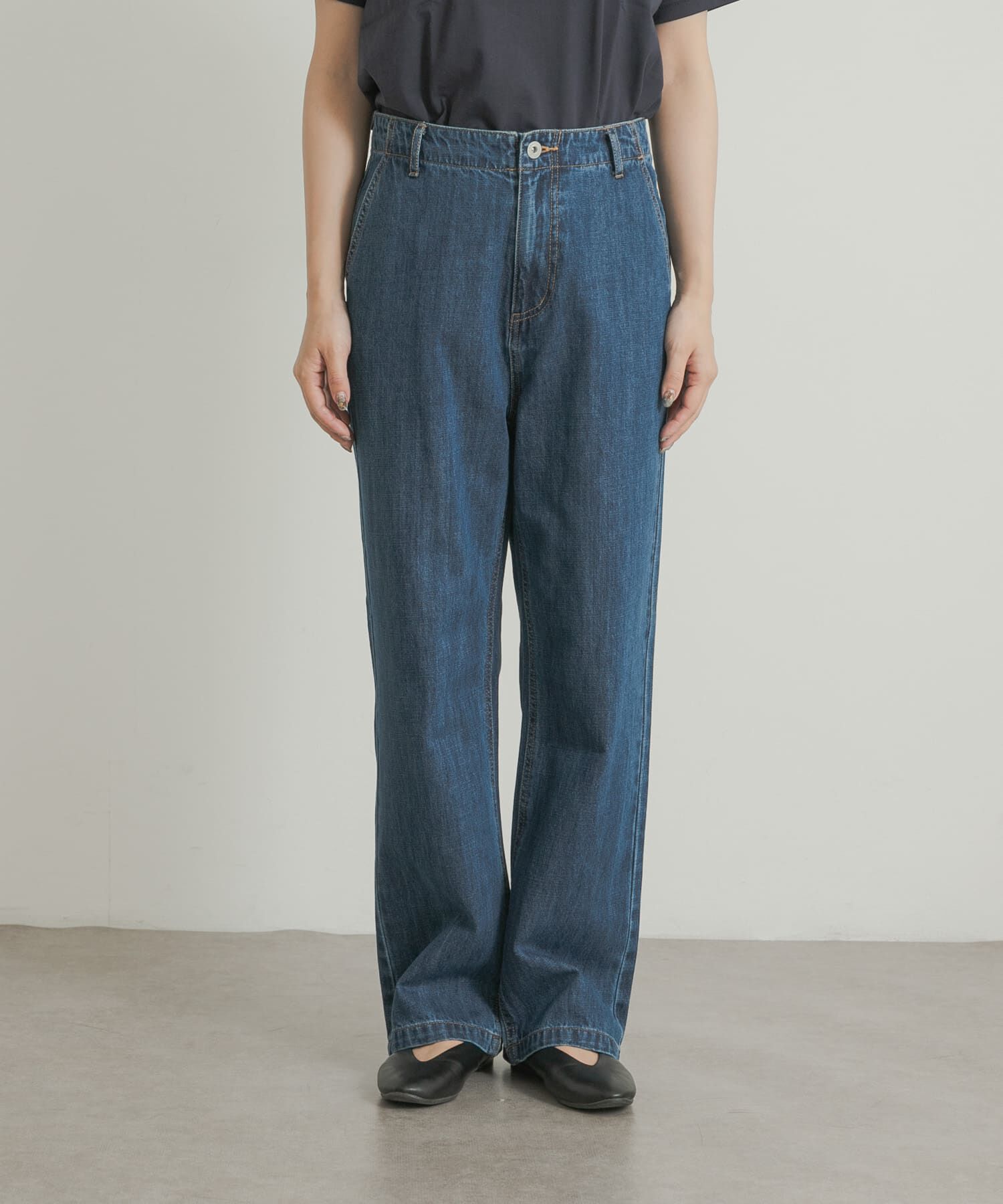 URBAN RESEARCH DOORS「デニムワイドパンツ」|デニム|