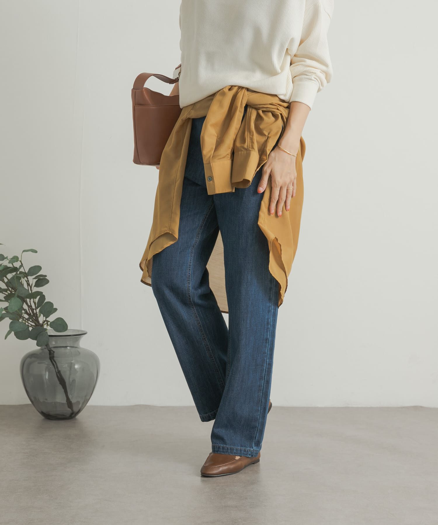 URBAN RESEARCH DOORS「デニムワイドパンツ」|デニム|