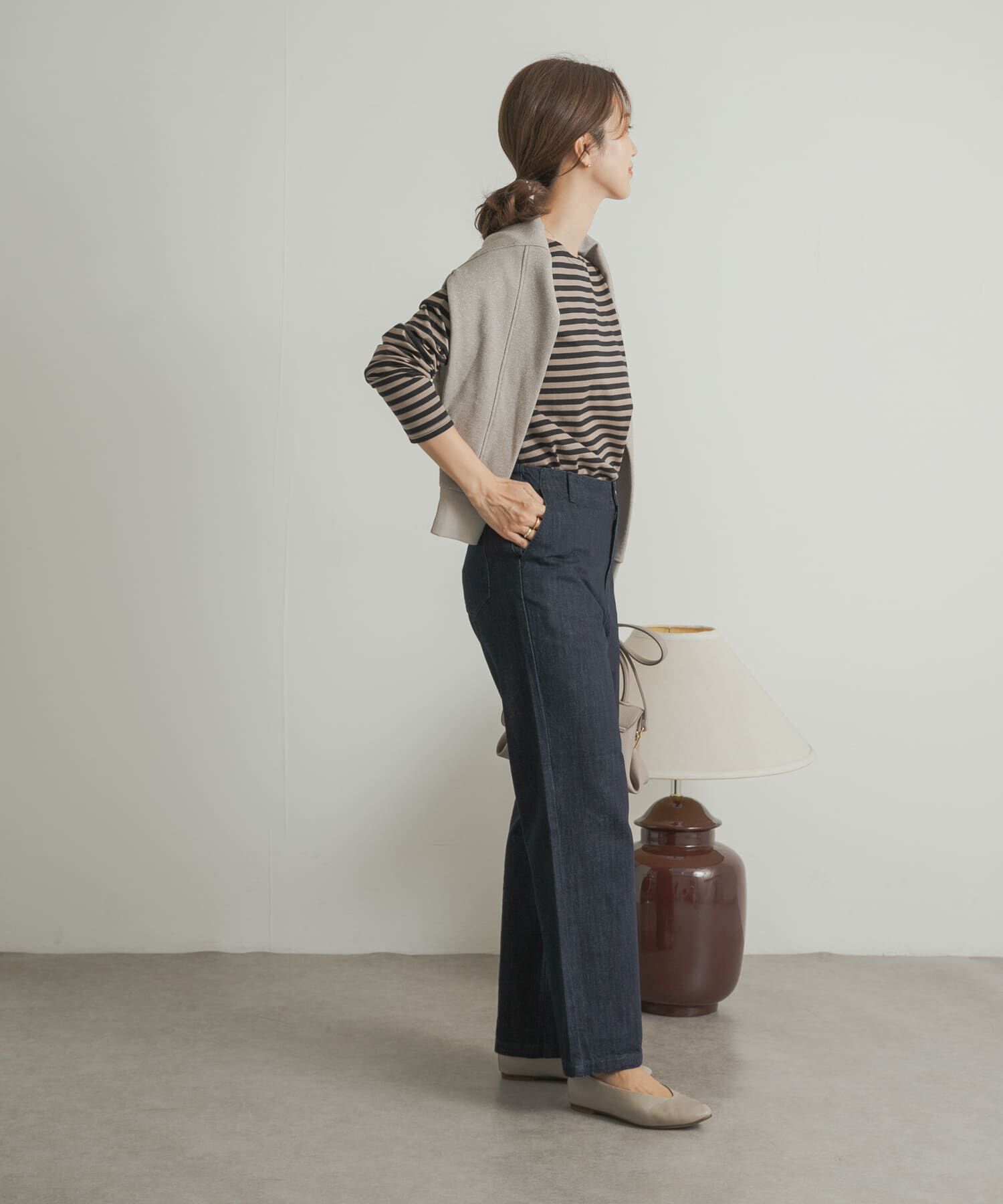 URBAN RESEARCH DOORS「デニムワイドパンツ」|デニム|