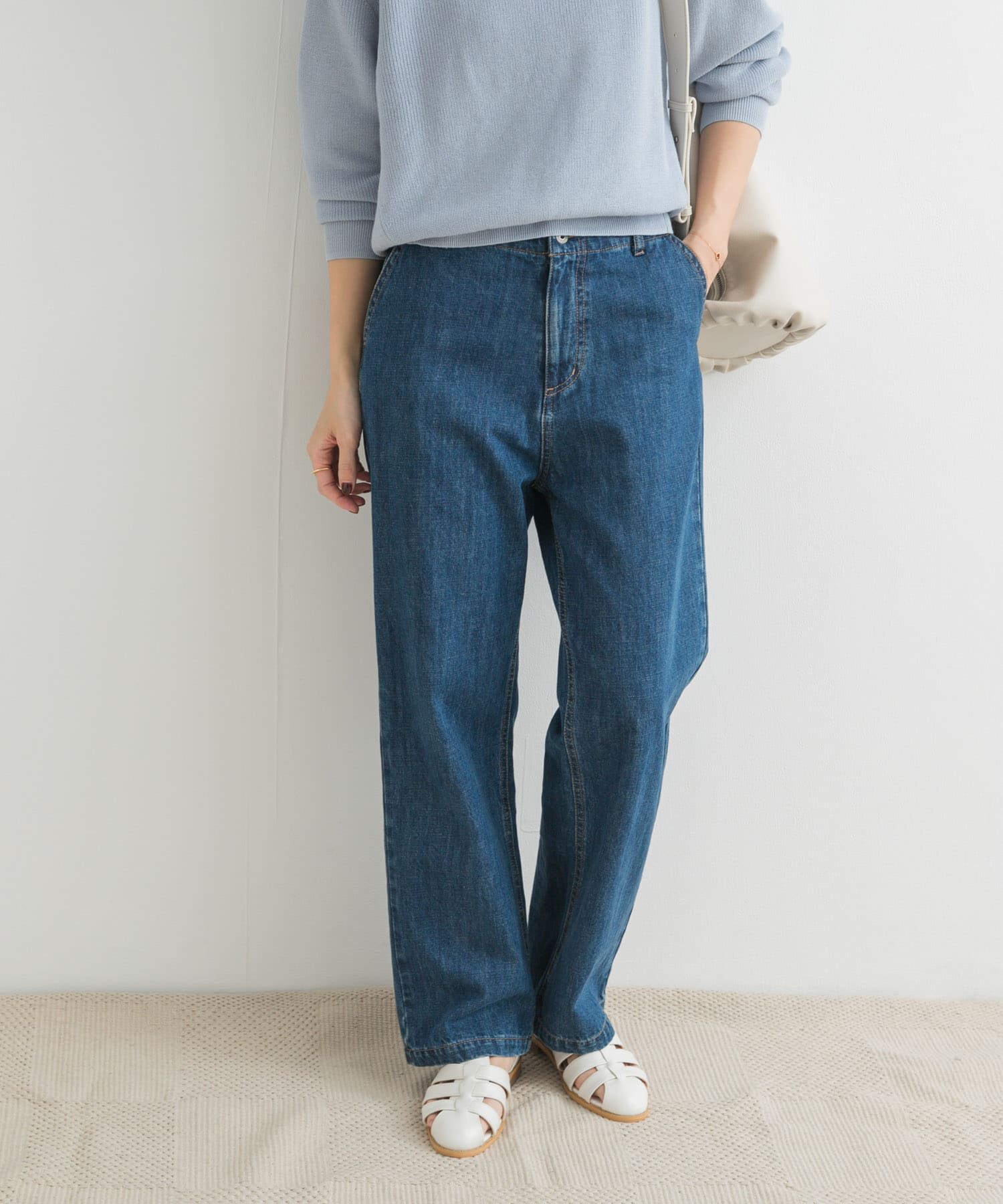 URBAN RESEARCH DOORS「デニムワイドパンツ」|デニム|