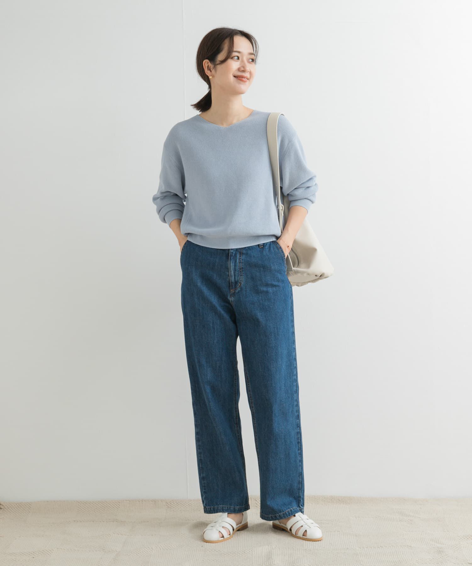 URBAN RESEARCH DOORS「デニムワイドパンツ」|デニム|