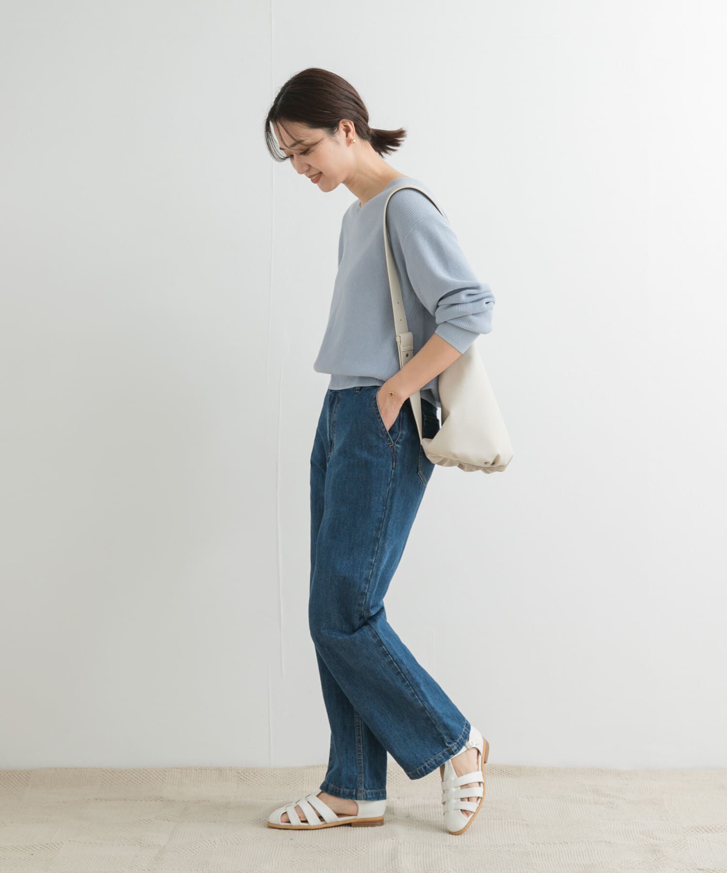 URBAN RESEARCH DOORS「デニムワイドパンツ」|デニム|