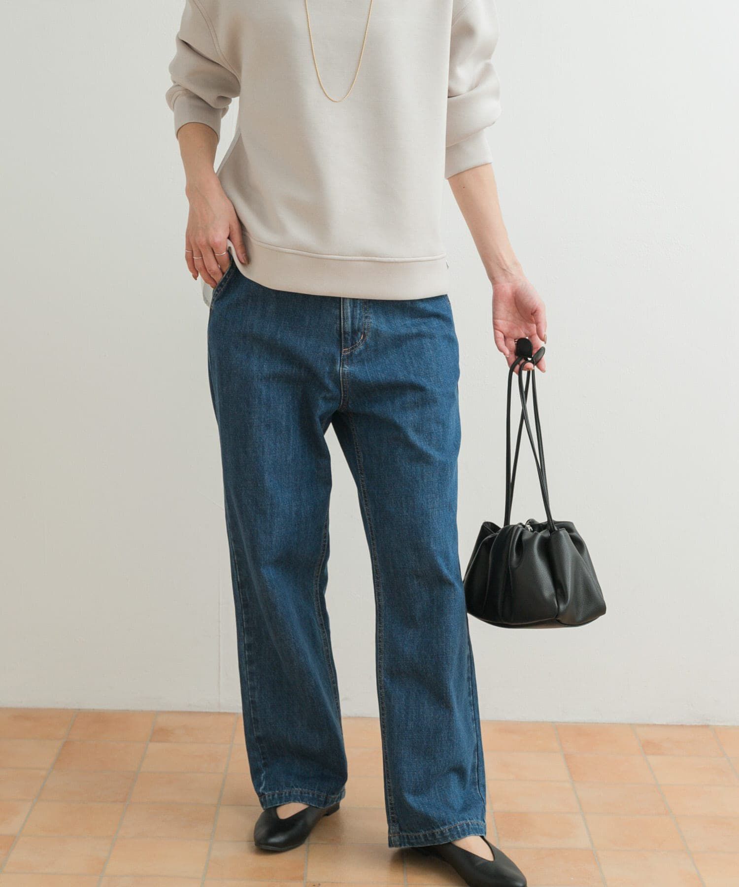 URBAN RESEARCH DOORS「デニムワイドパンツ」|デニム|