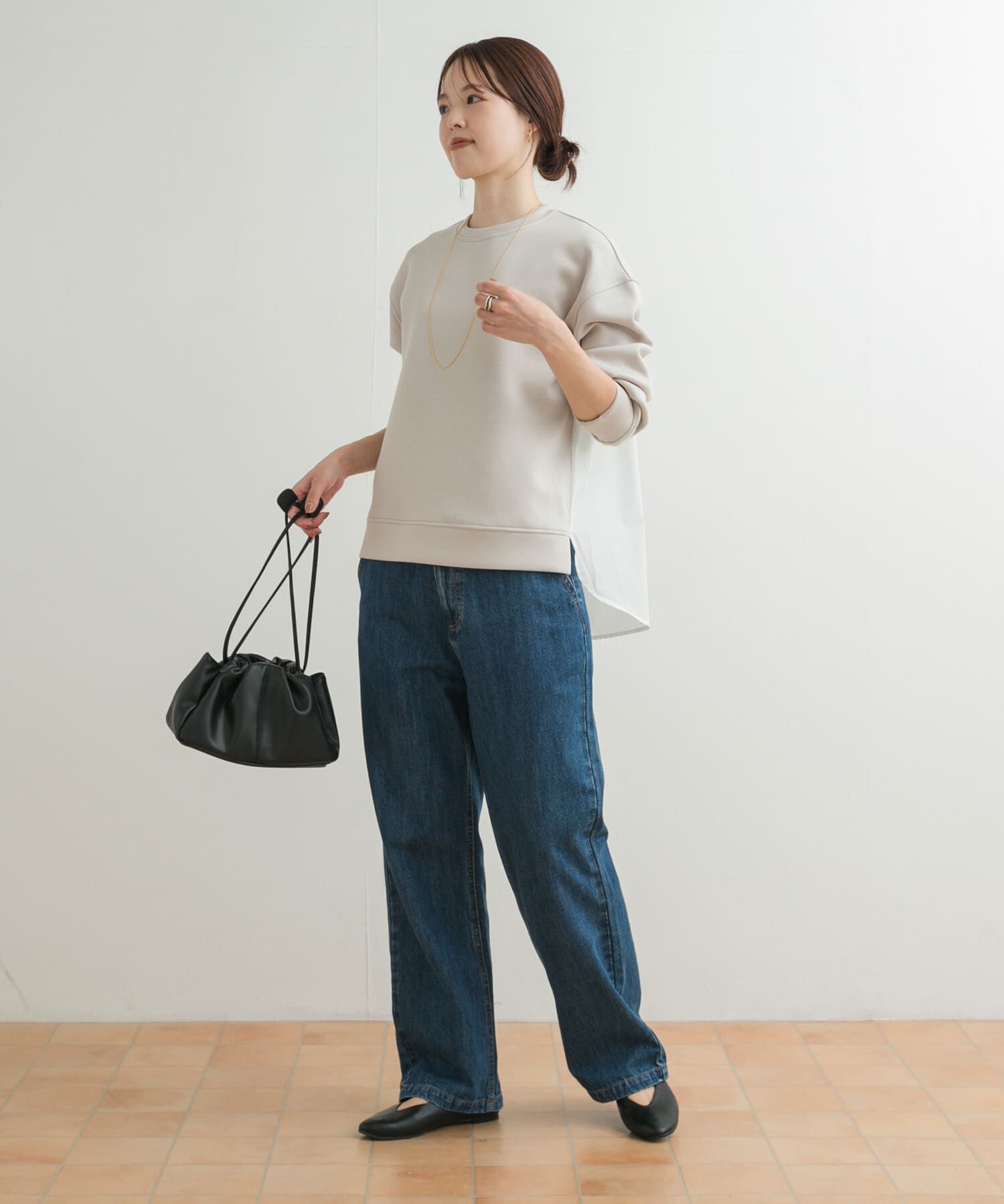 URBAN RESEARCH DOORS「デニムワイドパンツ」|デニム|