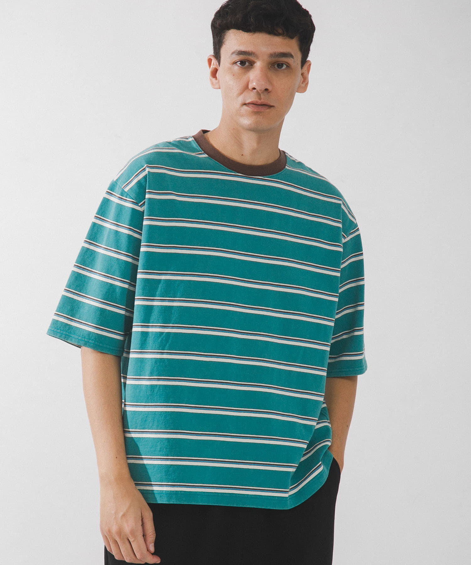 Sonny Label 「マルチボーダーショートスリーブTシャツ」|Tシャツ・カットソー|