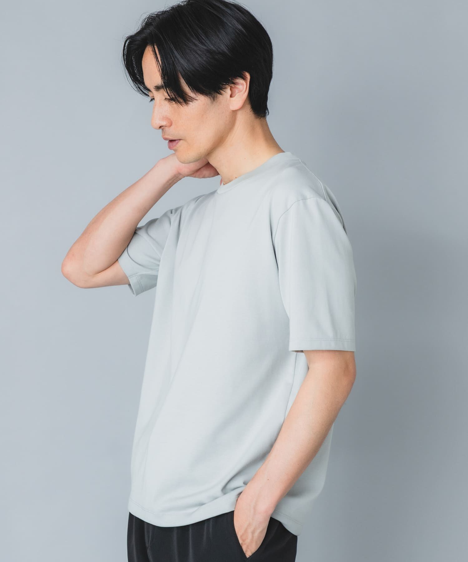 URBAN RESEARCH ROSSO「『接触冷感/吸水速乾/UVカット』ハイクオリティドレスTシャツ」|Tシャツ・カットソー|ライトグレー