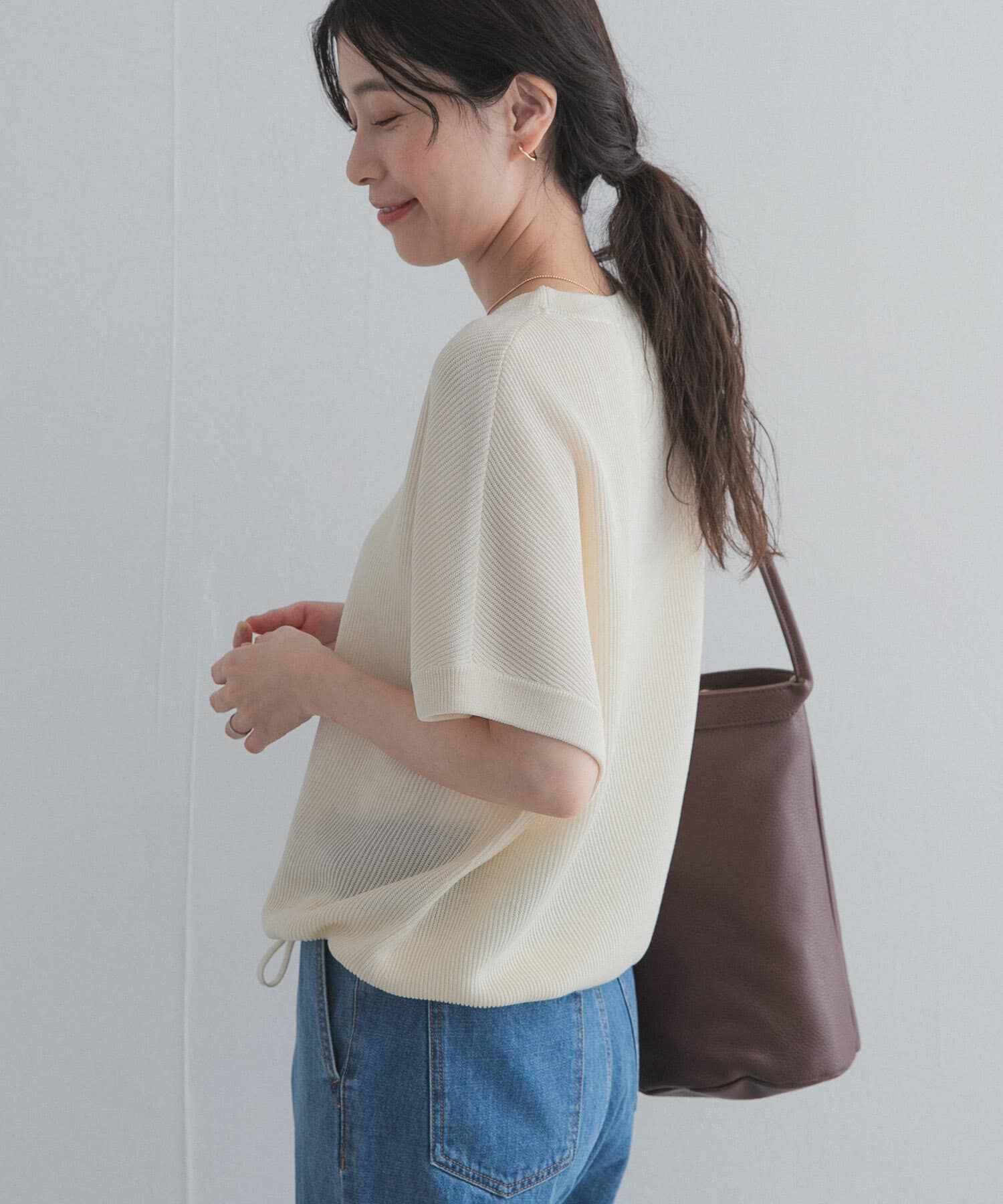 URBAN RESEARCH DOORS「ドライタッチドロストニットプルオーバー」|ニット・セーター|