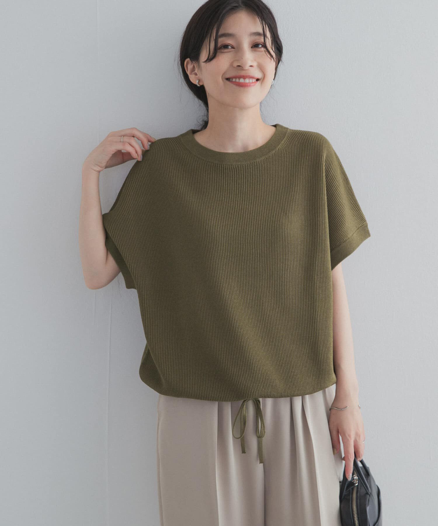 URBAN RESEARCH DOORS「ドライタッチドロストニットプルオーバー」|ニット・セーター|