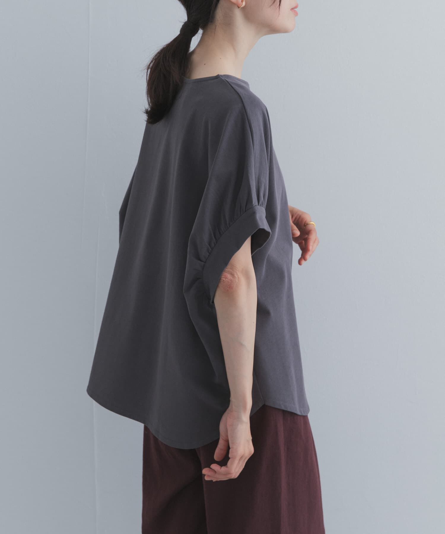 URBAN RESEARCH DOORS「袖ギャザーワイドプルオーバー」|Tシャツ・カットソー|