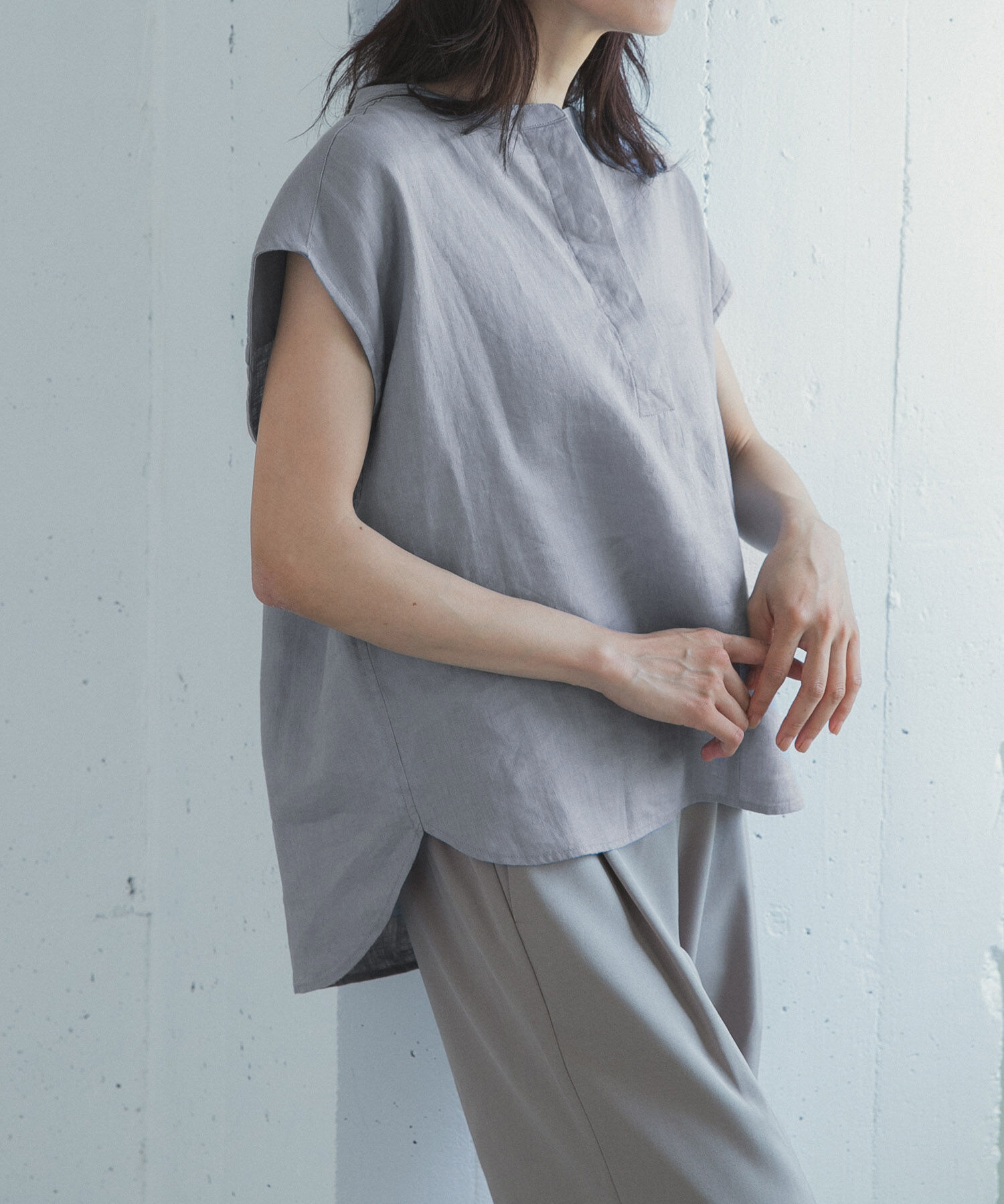 URBAN RESEARCH DOORS「リネンスキッパーフレンチブラウス」|シャツ・ブラウス|