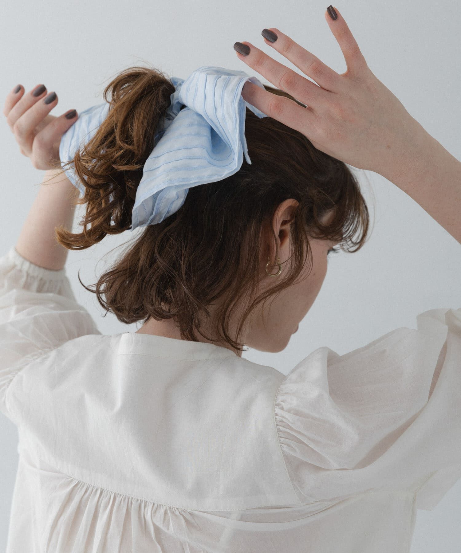 Sonny Label 「ボーダーボリュームシュシュ」|ヘアゴム・シュシュ|