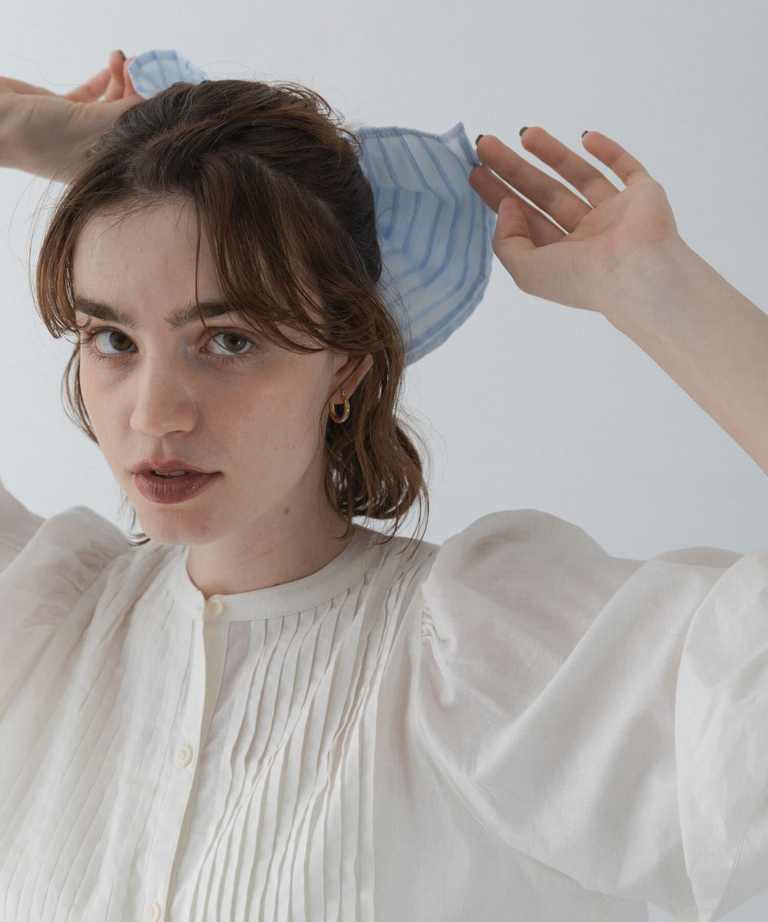 Sonny Label 「ボーダーボリュームシュシュ」|ヘアゴム・シュシュ|