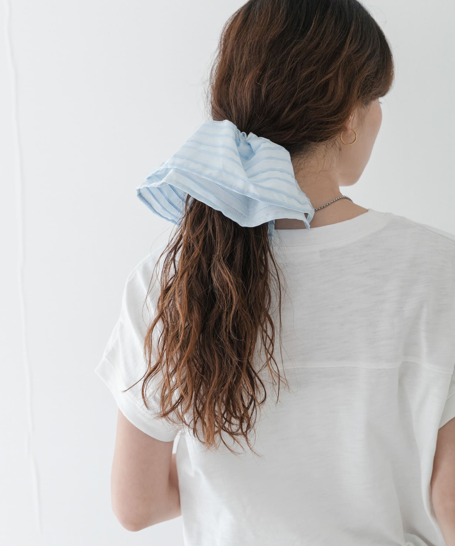 Sonny Label 「ボーダーボリュームシュシュ」|ヘアゴム・シュシュ|