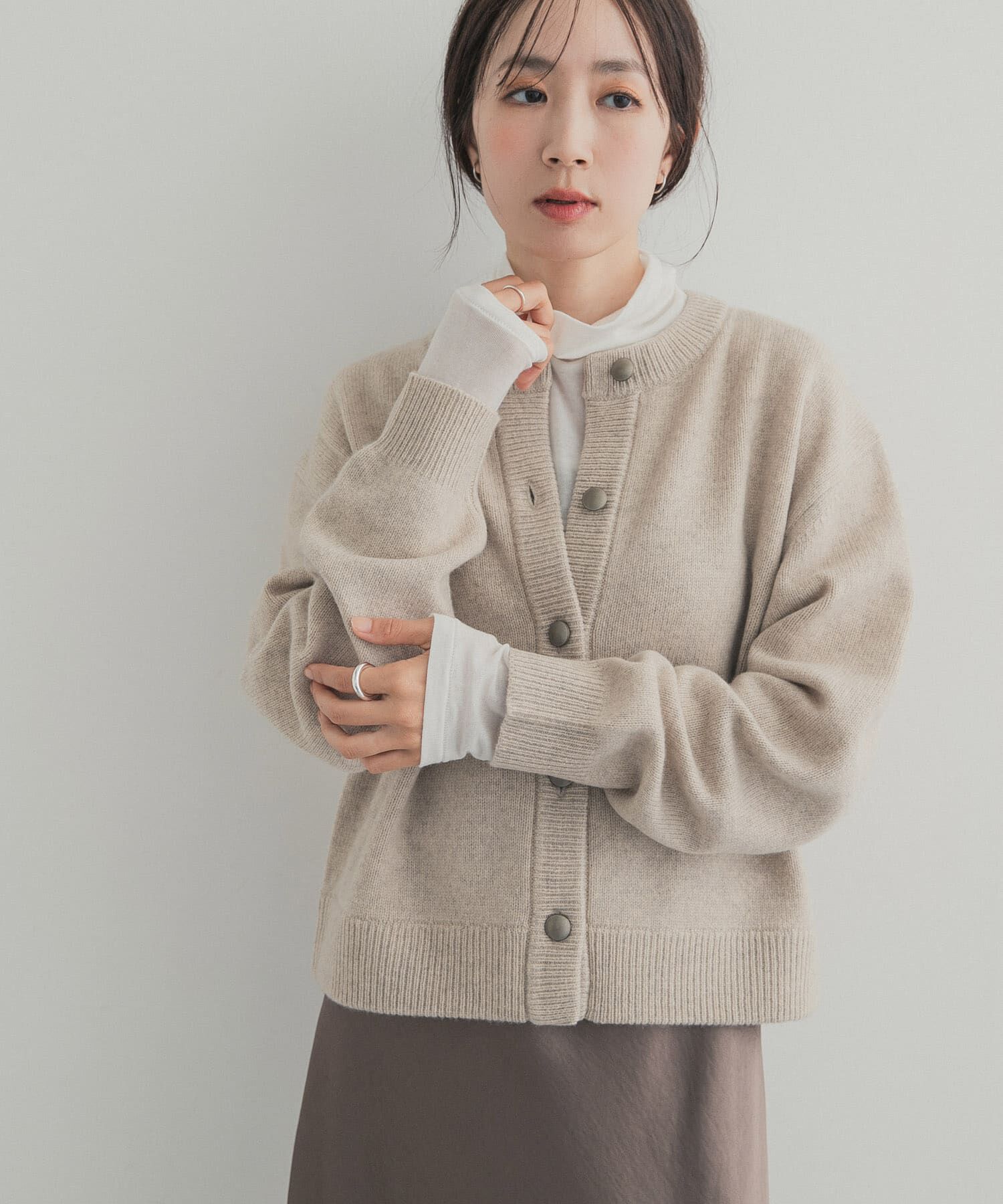 URBAN RESEARCH DOORS「カシミヤシルク混タートルネックカットソー」|Tシャツ・カットソー|