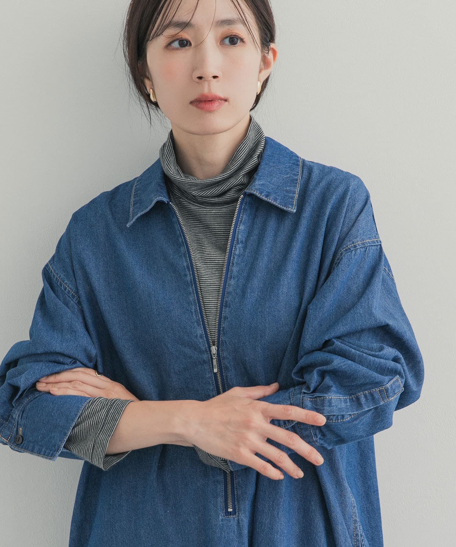 URBAN RESEARCH DOORS「カシミヤシルク混タートルネックカットソー」|Tシャツ・カットソー|