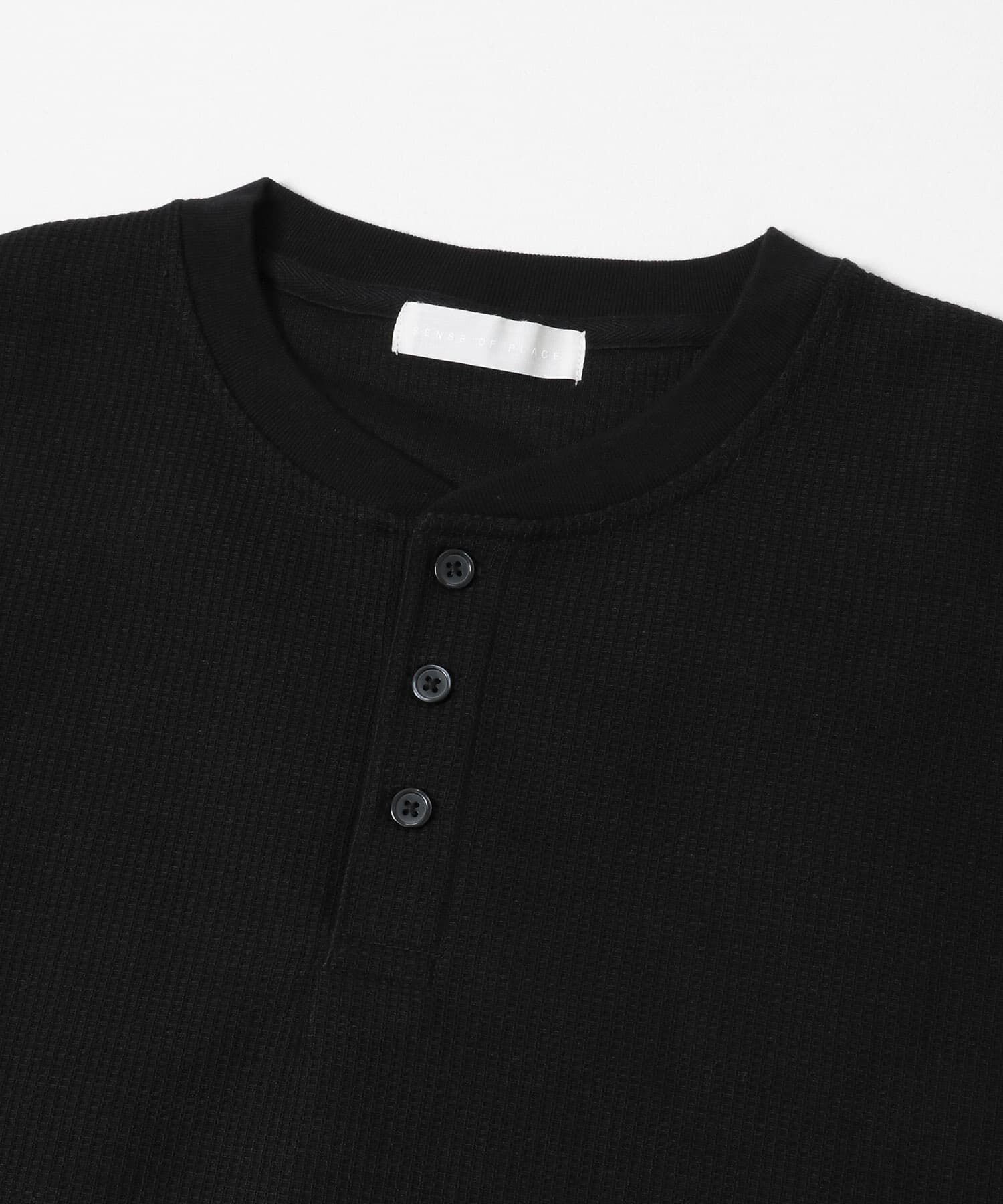SENSE OF PLACE by URBAN RESEARCH「ワッフルヘンリーネックロングTシャツ」|Tシャツ・カットソー|