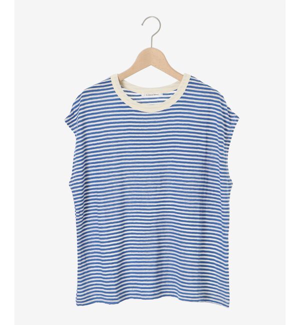 le.coeur blanc「《手洗い可能》麻混ボーダーTシャツ」|Tシャツ・カットソー|