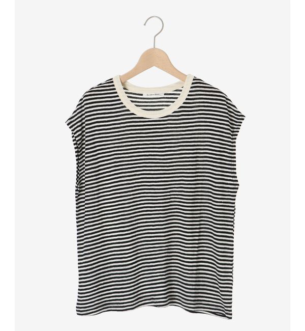 le.coeur blanc「《手洗い可能》麻混ボーダーTシャツ」|Tシャツ・カットソー|