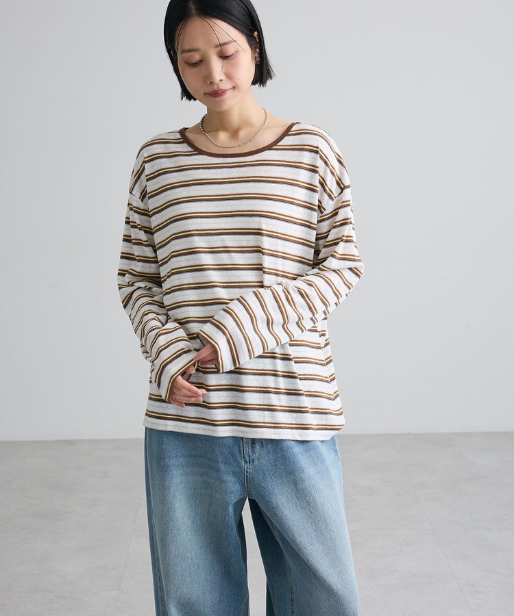 Green Parks「シアーカットマルチボーダープルオーバー」|Tシャツ・カットソー|