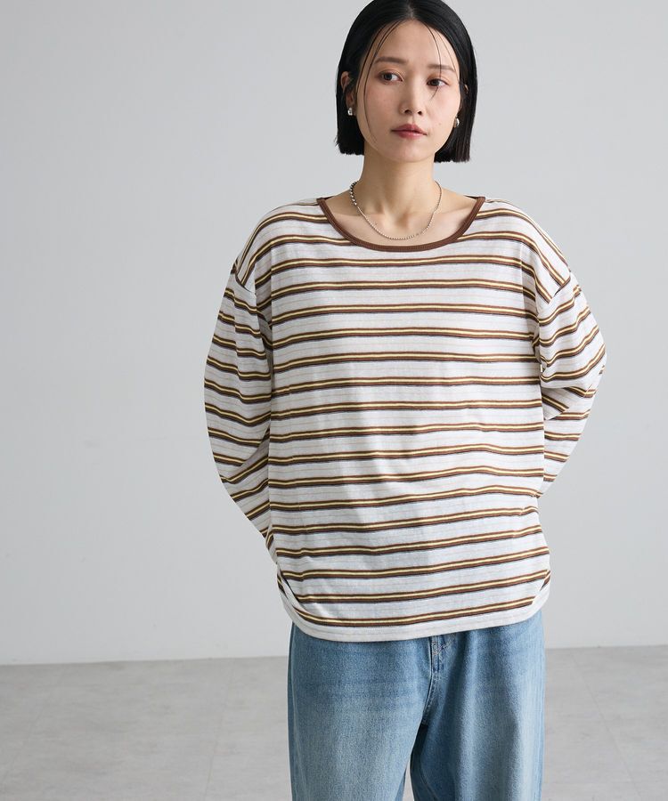 Green Parks「シアーカットマルチボーダープルオーバー」|Tシャツ・カットソー|