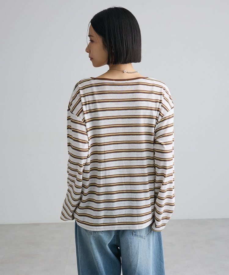 Green Parks「シアーカットマルチボーダープルオーバー」|Tシャツ・カットソー|
