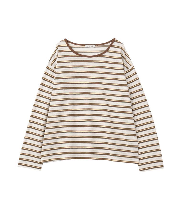 Green Parks「シアーカットマルチボーダープルオーバー」|Tシャツ・カットソー|