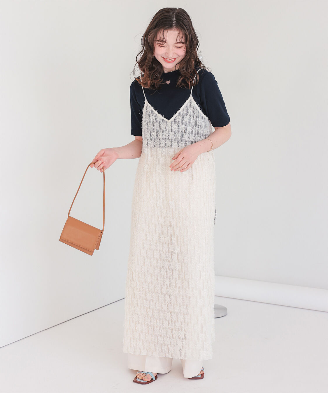 titivate「ハートカット刺繍前後2wayハーフスリーブTシャツ」|Tシャツ・カットソー|