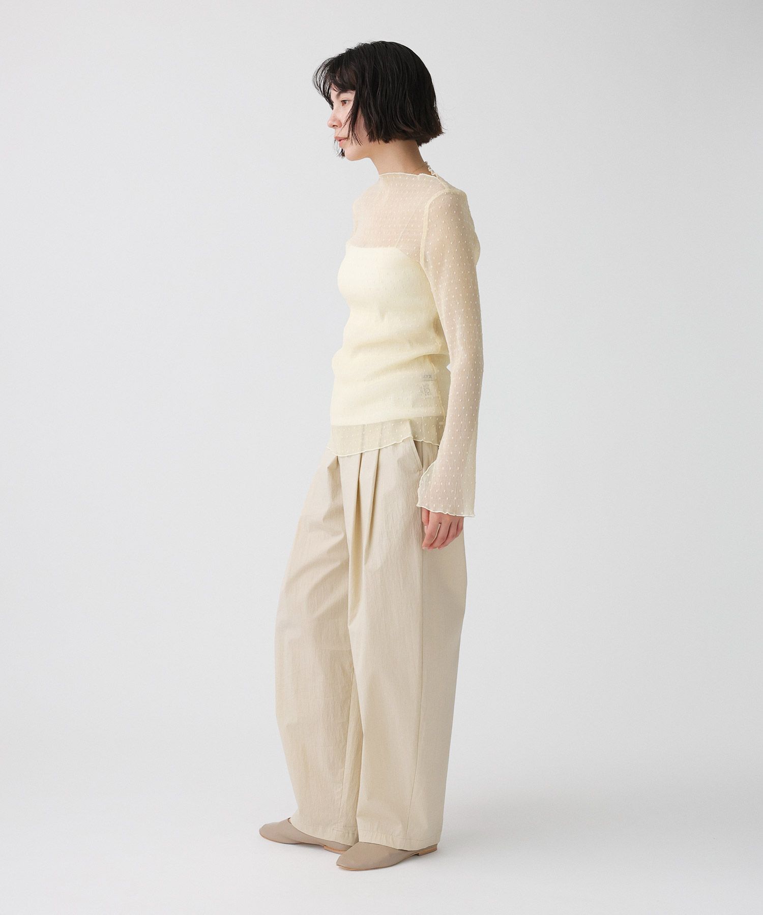 BABYLONE コットンナイロンタックパンツ 36 新品 コットンナイロンタックパンツ（BABYLONE）｜ルミネのファッション通販