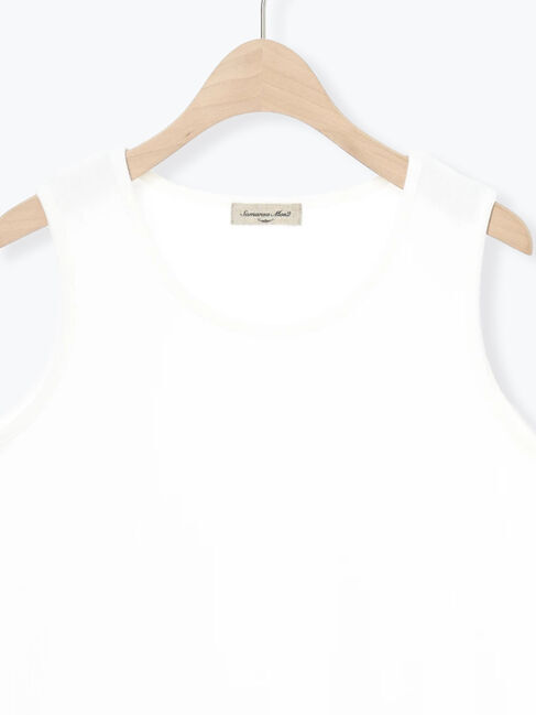 Samansa Mos2「【接触冷感】裾レースロングタンク」|Tシャツ・カットソー|
