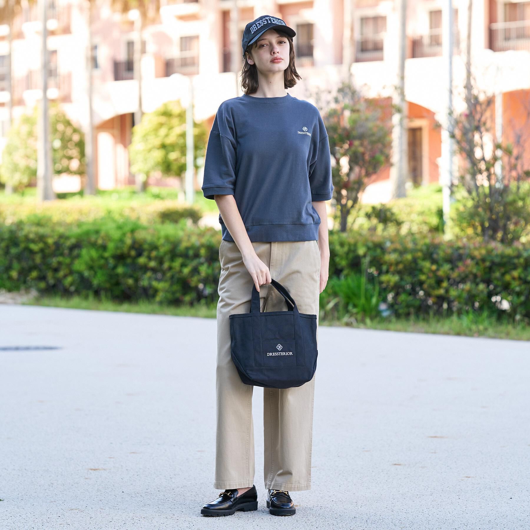 DRESSTERIOR「【セットアップ可/ウォッシャブル】ストレッチ裏毛ハーフスリーブプルオーバー」|Tシャツ・カットソー|