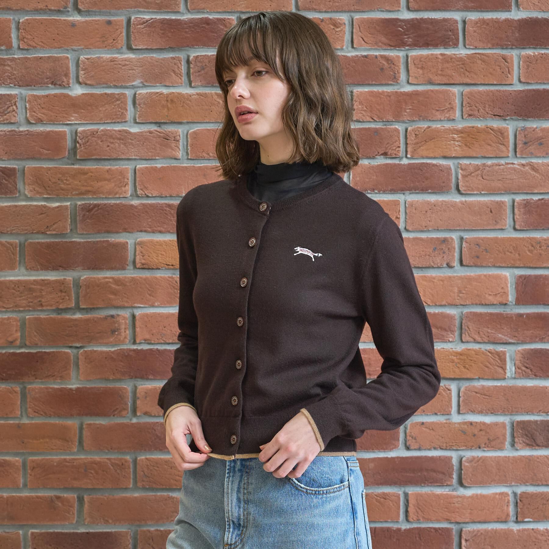DRESSTERIOR「ゼニアバル―ファキャッシュウールクルーネックカーディガン」|カーディガン|
