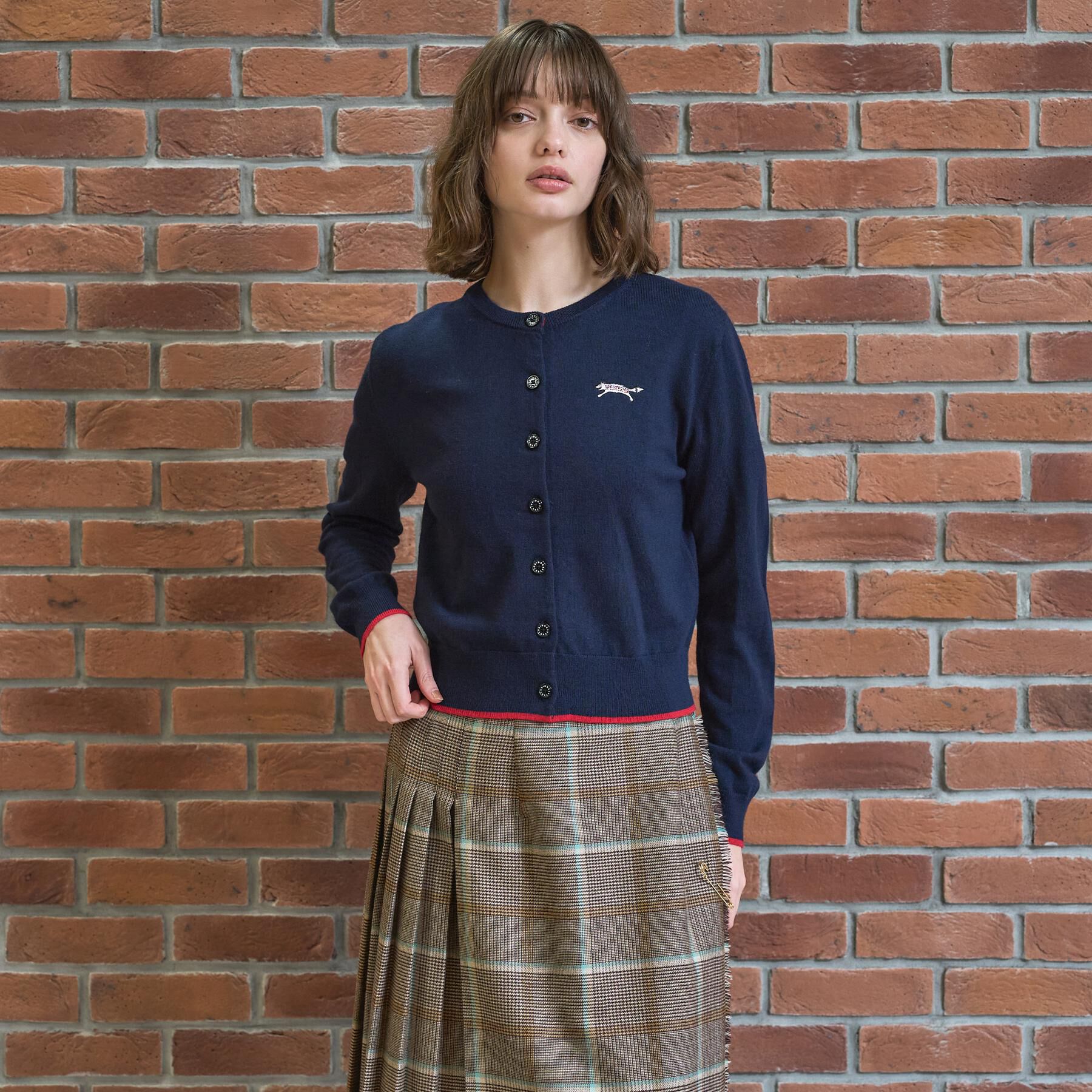 DRESSTERIOR「ゼニアバル―ファキャッシュウールクルーネックカーディガン」|カーディガン|