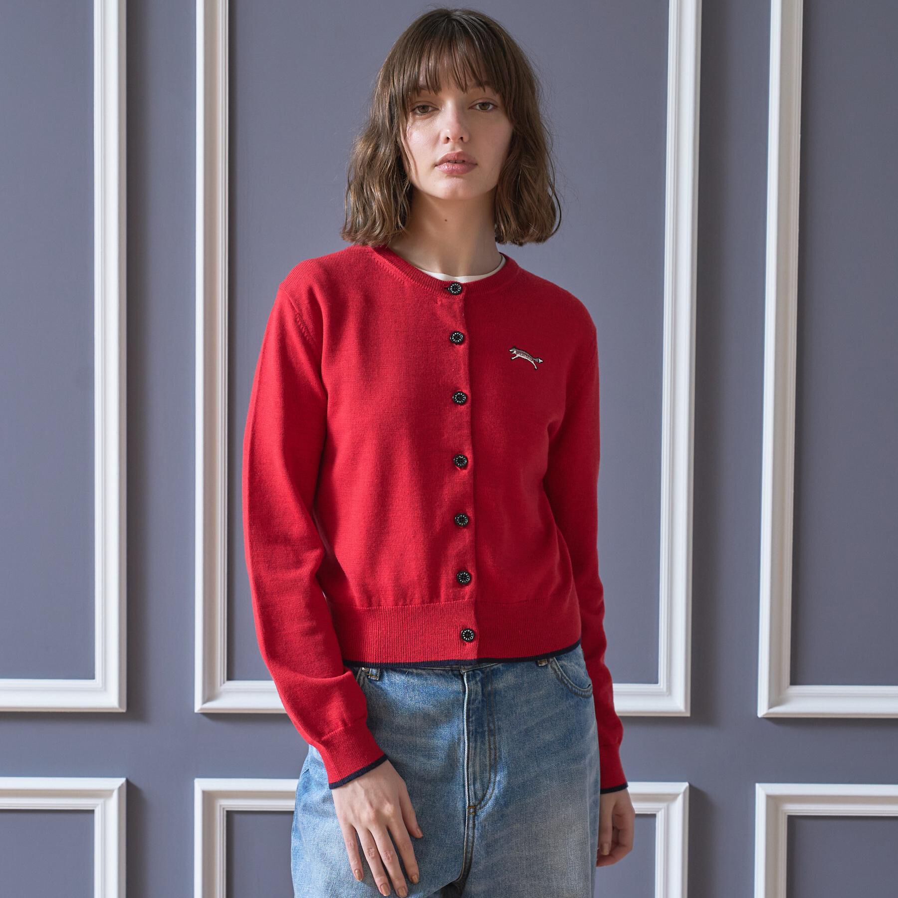 DRESSTERIOR「ゼニアバル―ファキャッシュウールクルーネックカーディガン」|カーディガン|