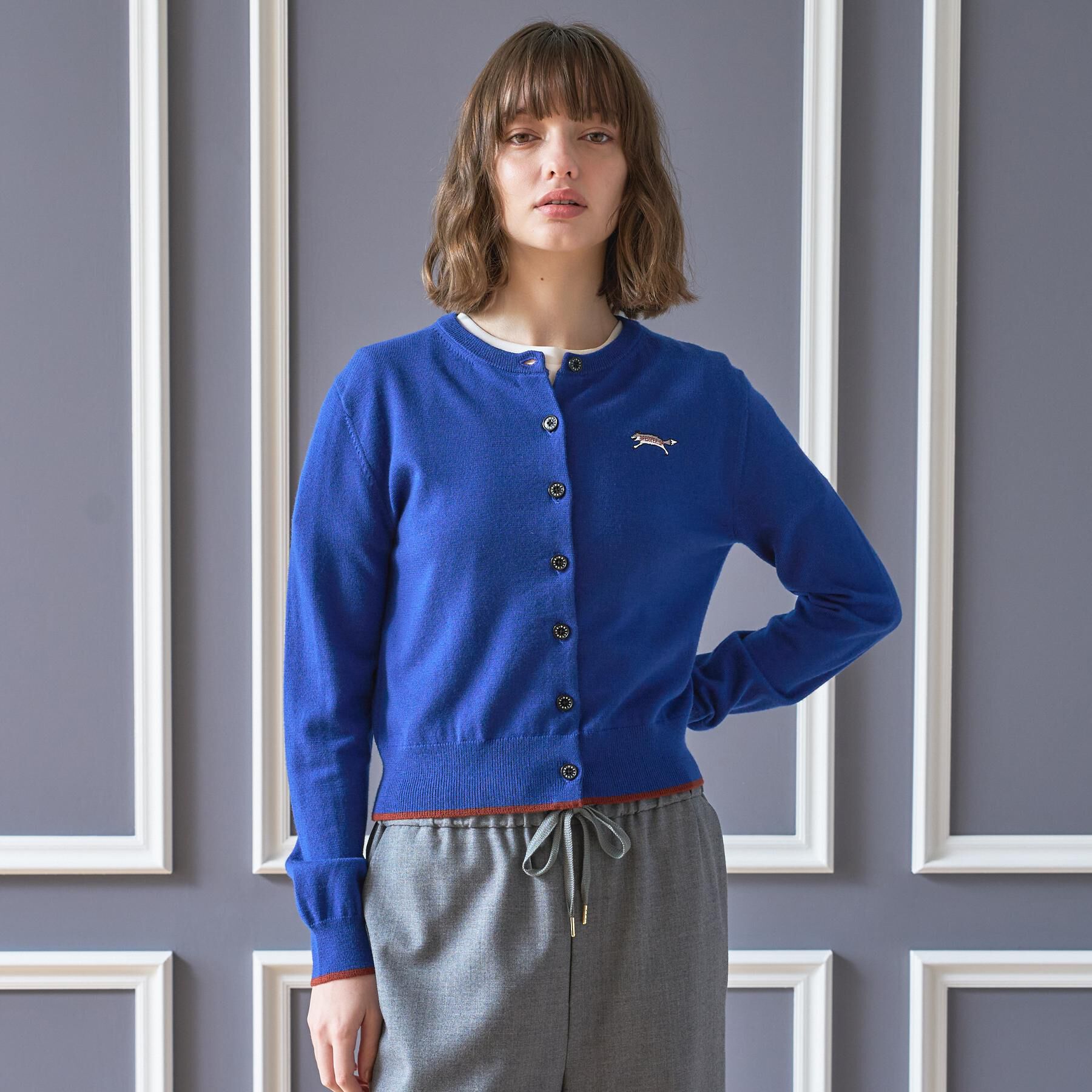 DRESSTERIOR「ゼニアバル―ファキャッシュウールクルーネックカーディガン」|カーディガン|