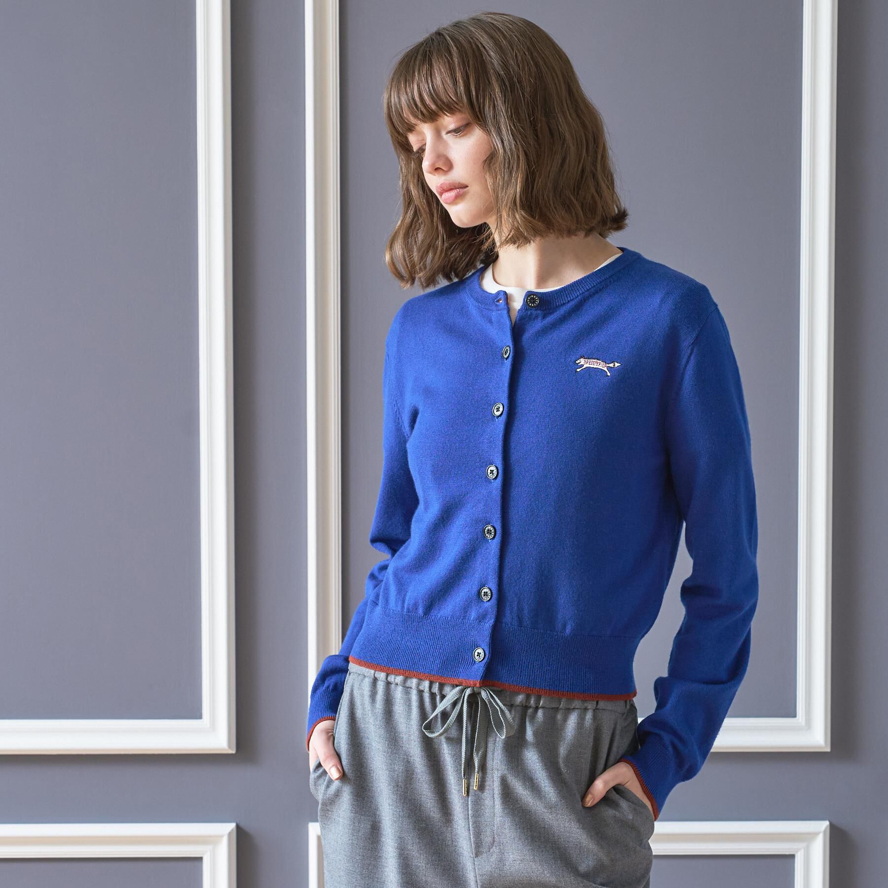 DRESSTERIOR「ゼニアバル―ファキャッシュウールクルーネックカーディガン」|カーディガン|