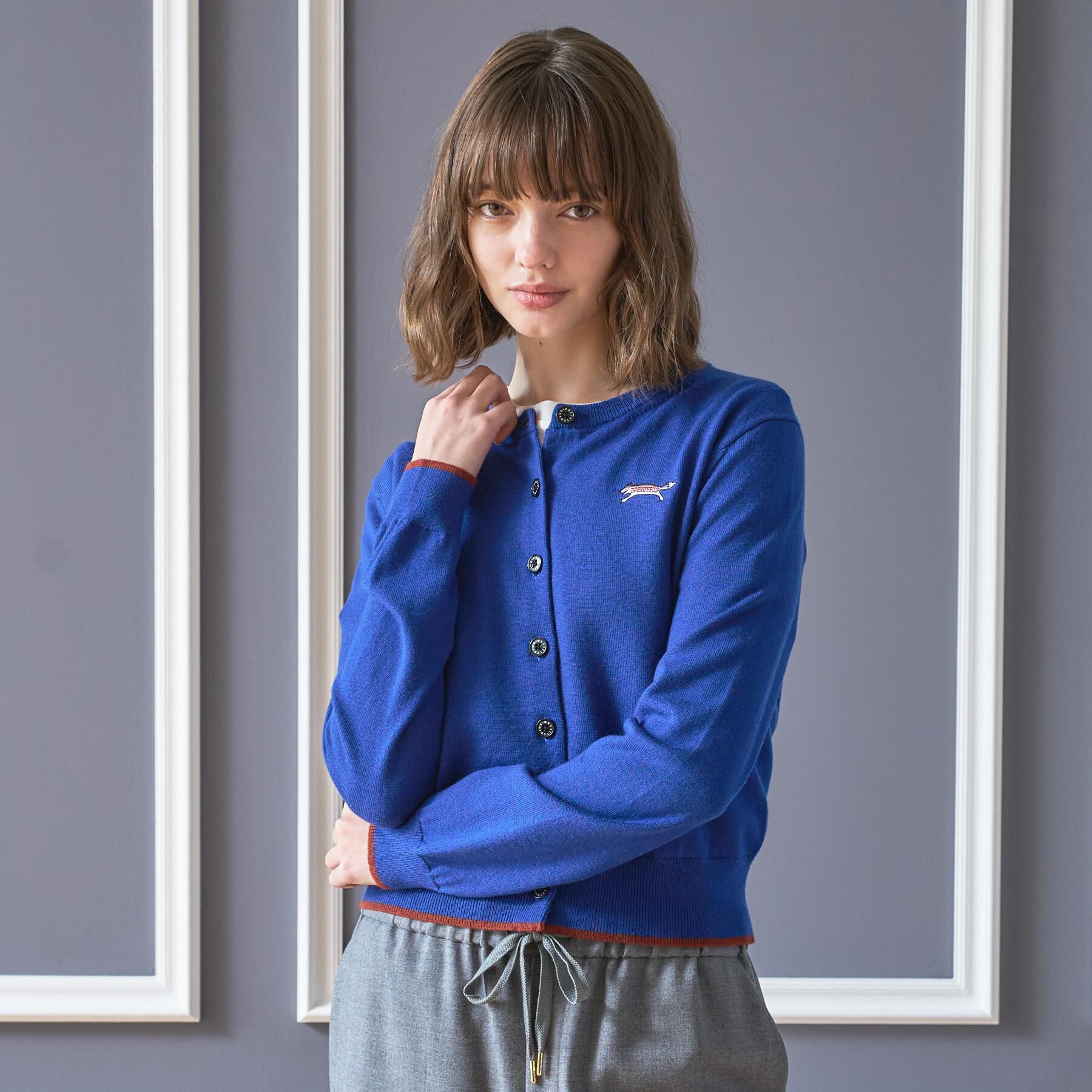 DRESSTERIOR「ゼニアバル―ファキャッシュウールクルーネックカーディガン」|カーディガン|