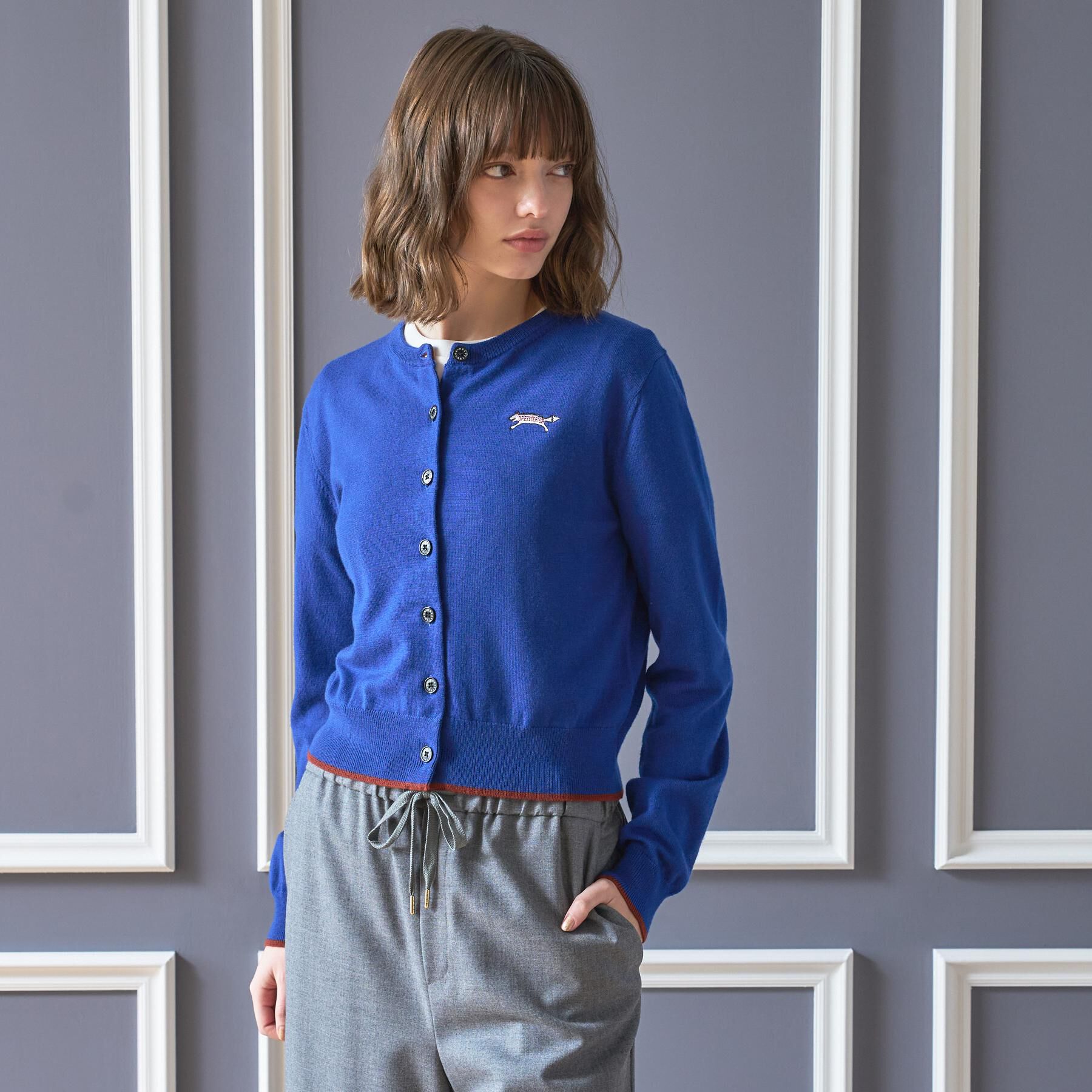 DRESSTERIOR「ゼニアバル―ファキャッシュウールクルーネックカーディガン」|カーディガン|